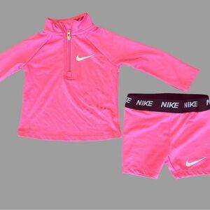 Nike Toddler Girls Dri-FIT 2-Piece Athletic Set | 12 Months | Pink | Like New
